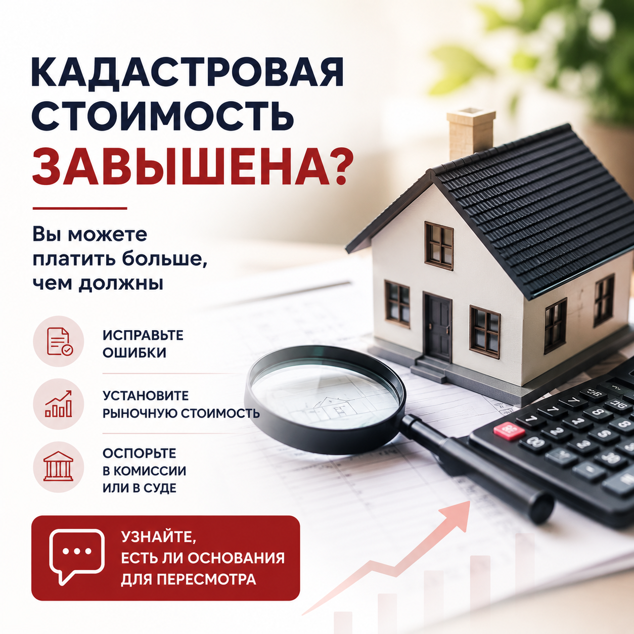 Кадастровая стоимость завышена? Её можно пересмотреть