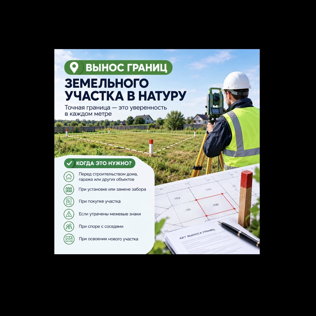 📍 Вынос границ земельного участка в натуру: зачем это нужно?